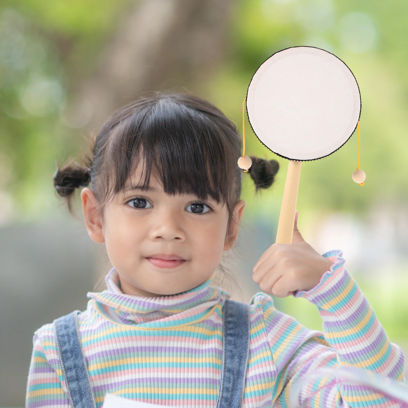 

Handheld Wave Drum Kids Wooden Traditional Chinese Rattle Instrument For Toddlers Music Education Kindergarten Performance