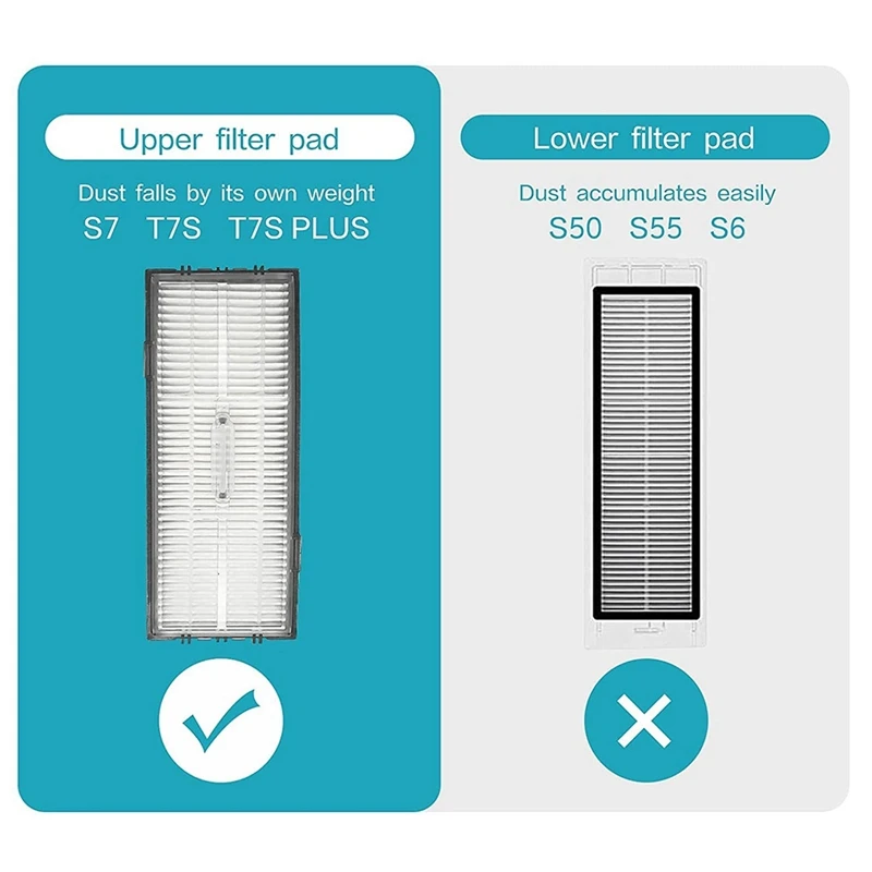 Cepillo de rodillo de repuesto, cepillos laterales, filtros HEPA para Roborock S7 T7 T7S, accesorios de Robot aspirador