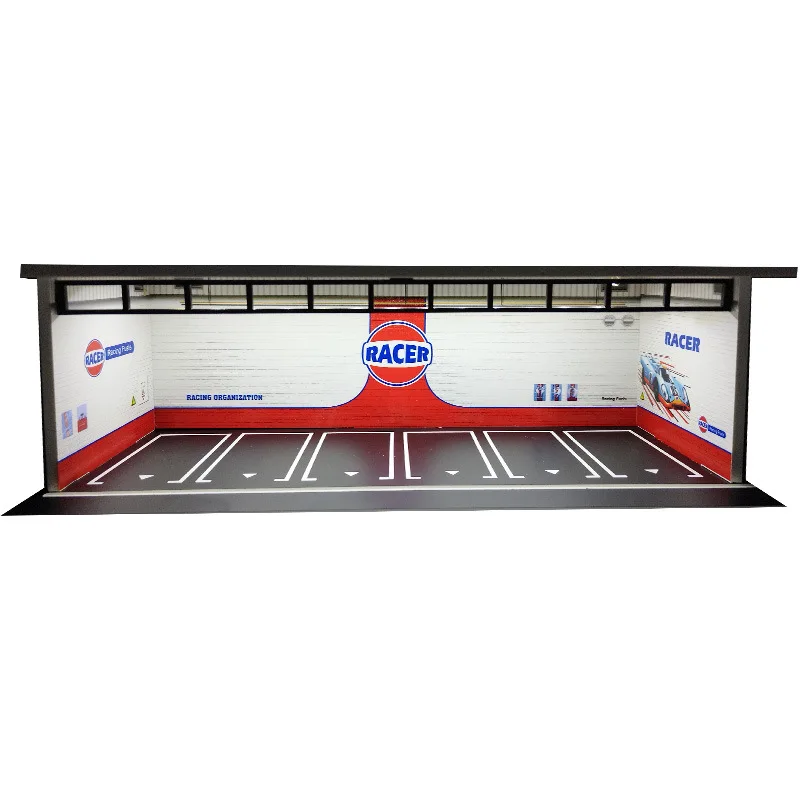 

XuFan 1/64 Diorama Shopping Store LED Lighting Vehicle Parking Lot for car models Display Gift Car toy Collection USB Connector