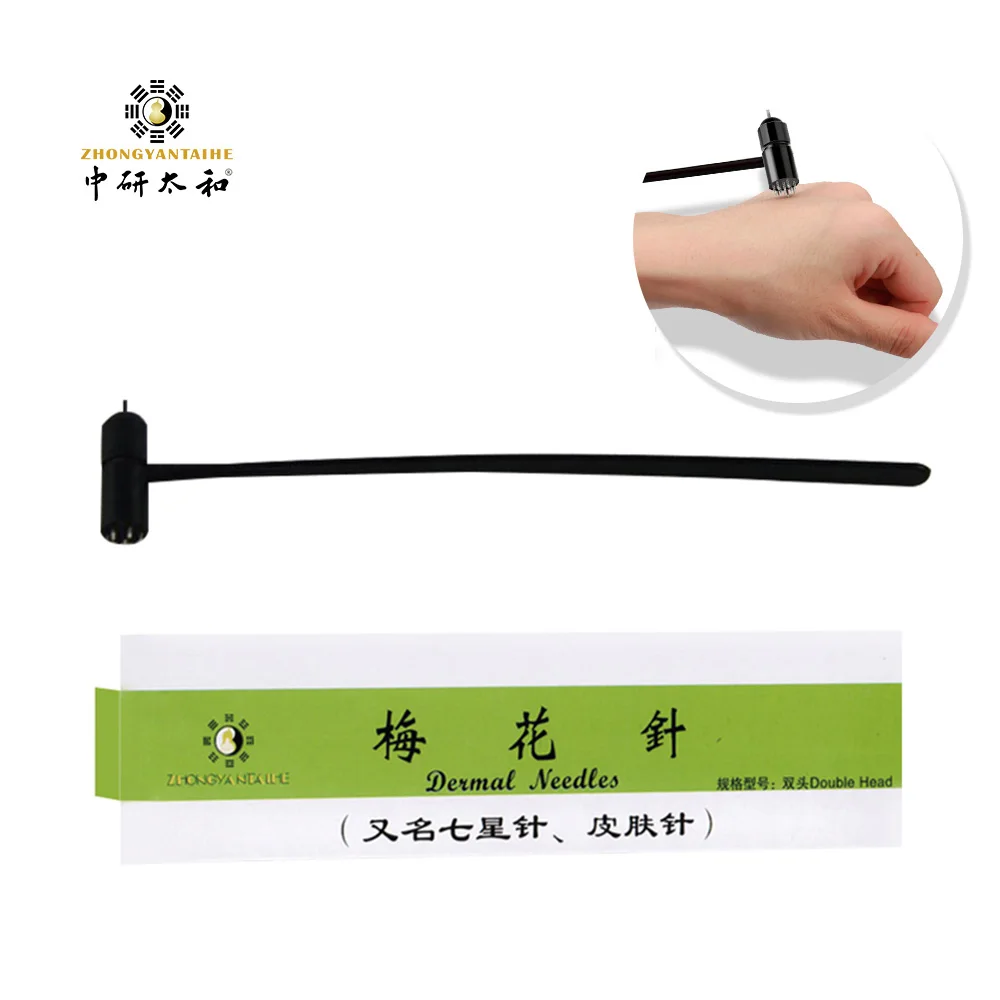 Double Head Dermal Needle Disposable Plum Blossom Needle Skin Seven Star Needle Blood Hammer Sterile Acupuncture Cupping Massage