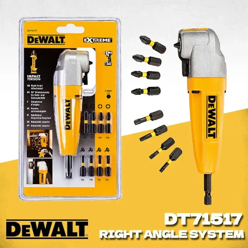 

DEWALT DT71517T Угловая торсионная дрель, набор из 10 предметов с отвертками, аксессуары для электроинструментов DT71517T-QZ