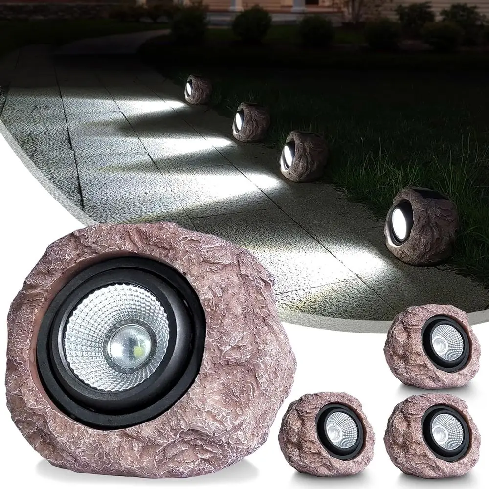 

4-Pack Waterproof LED Spotlights for Outdoor Deck, Staircase, and Garden Pathway Illumination