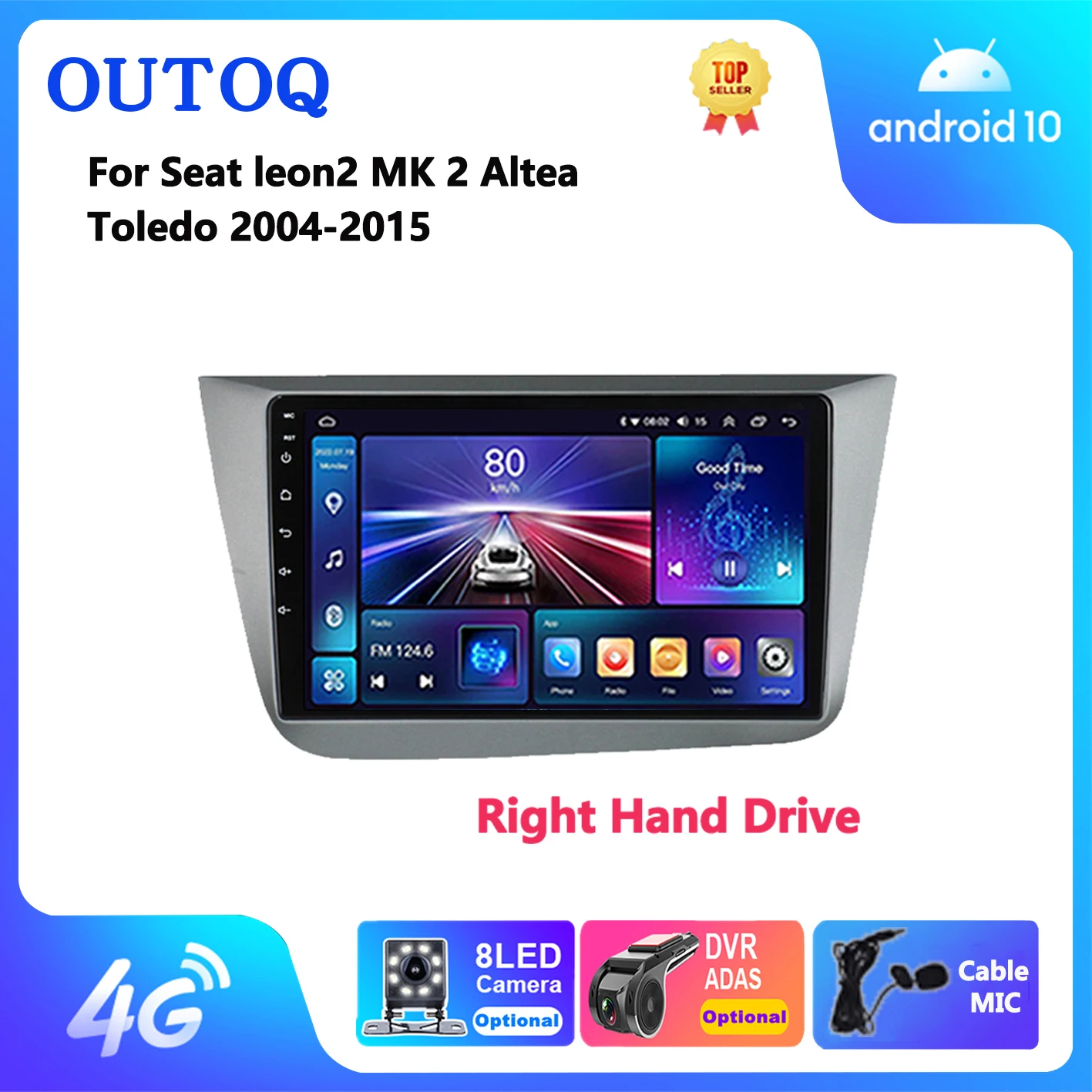 

For Seat Leon 2 MK2 Altea XL 2004-2015 Android Car Stereo DSP 48EQ Carplay NO 2din Car Radio QLED Screen Auto DVD Head Unit