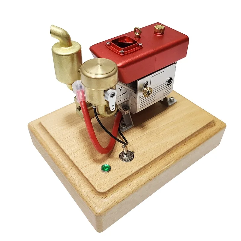 

Brass Mini Steam Engine Model MUSA Single Cylinder Diesel Engine with CDI Igniter Model Precision numerical control machining