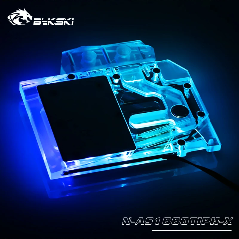 Imagem -02 - Bykski-gaming Gpu Cooler para Asus Tuf ph Dual Gtx 1660ti Bloco de Água O6g Phonic Rtx 2060 O6g Placa Gráfica