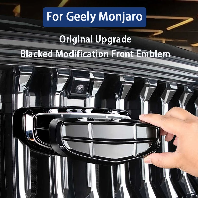 

For Geely Monjaro Manjaro Xingyue L KX11 2020-2025 Front Emblem Black Samurai Mesh Decoration Modification Car Logo Accessories