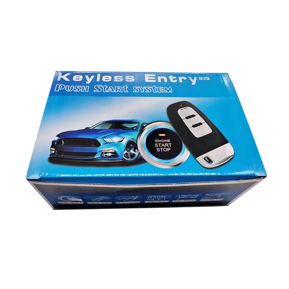 Universal LCD Screen Smart Remote Key Car Start Stop Engine Alarm System PKE Keyless Entry Ignition Device Remote Open Trunk