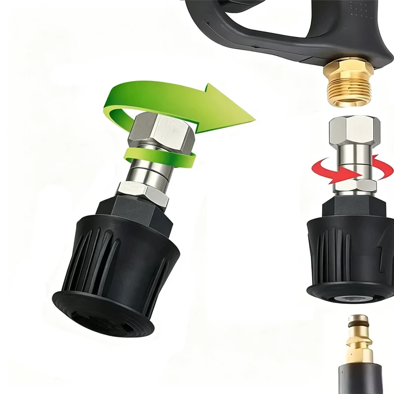 360 °   Junta Rotatoria para Hidrolavadora de Alta Presión, Conector Rápido Giratorio Antienredos para Mangueras Karcher K2-K7, Lavor/Parkside Nifisk/Bosch