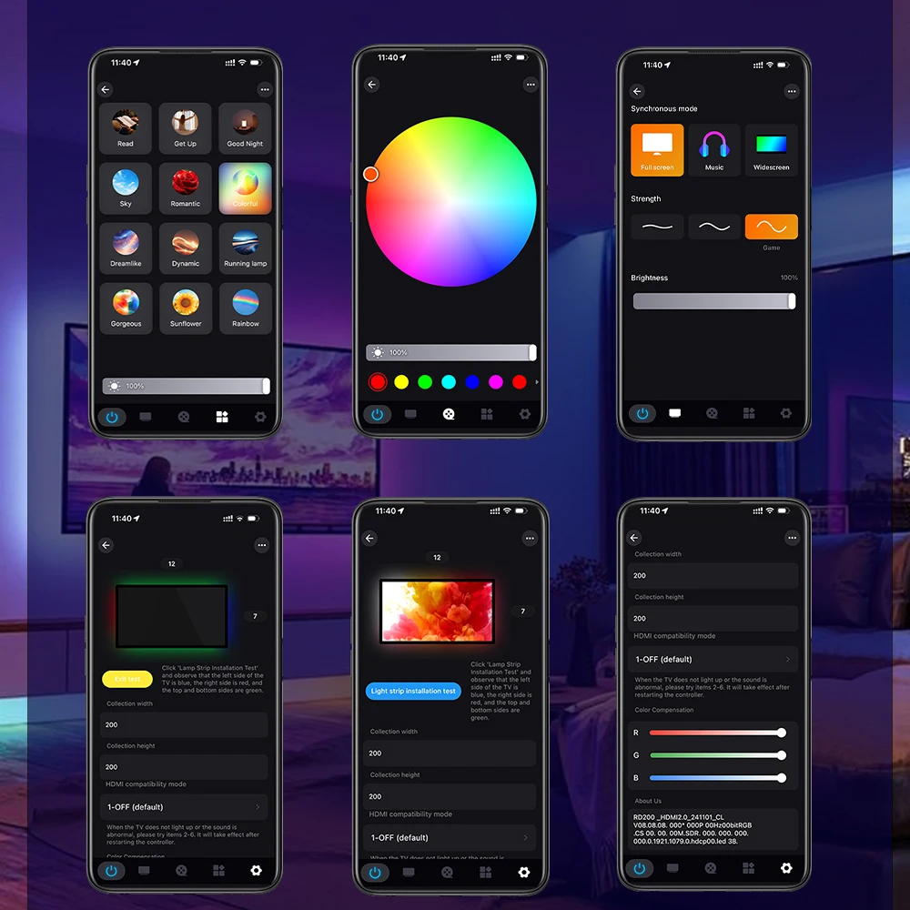 2.4G WIFI Dream Color LED Strip TV Ambient Light SM16703 Smiliar WS2811 HDMI Box Sync With TV App Work With Alexa Google Home