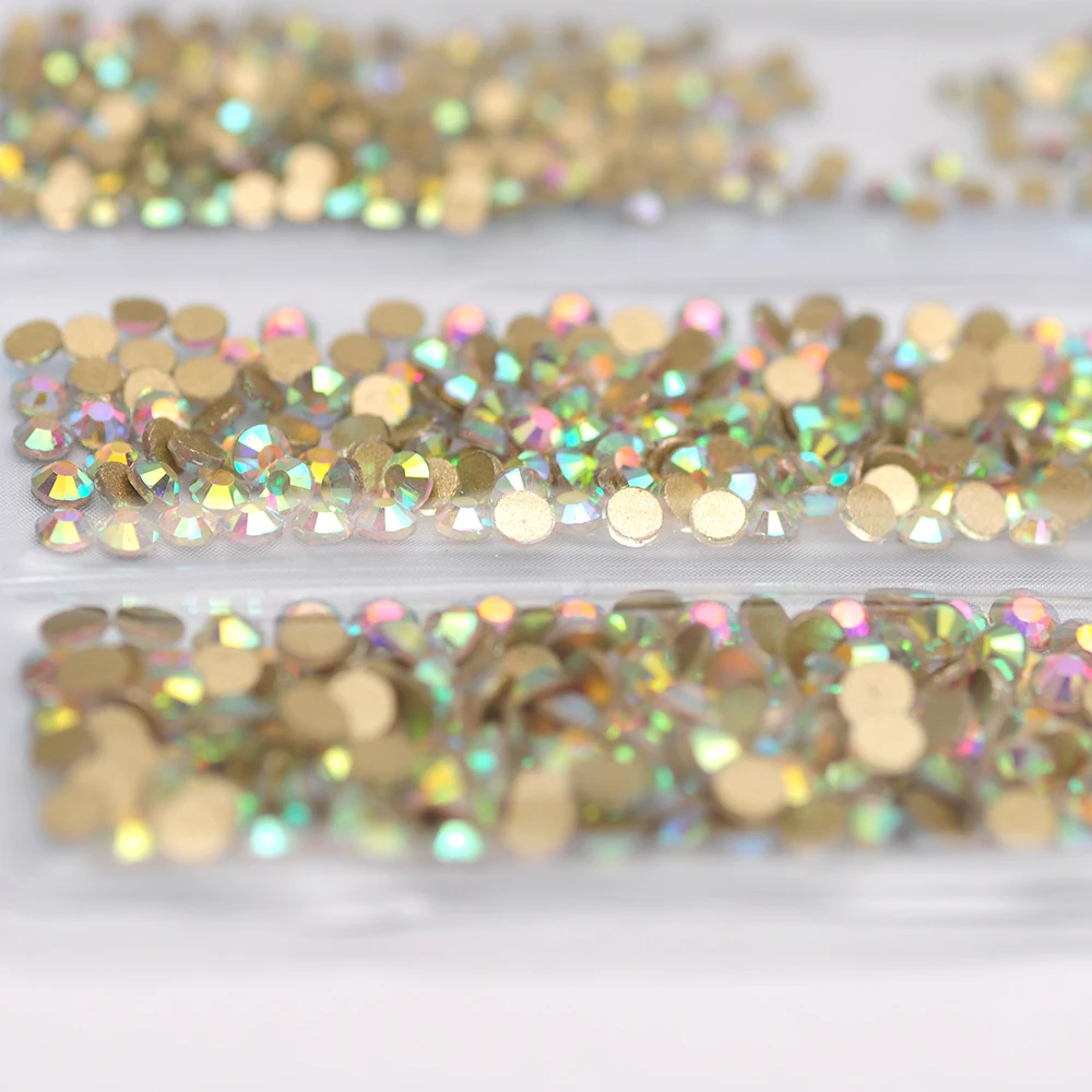 Mix Size 1440PCS SS3-SS10 Nail Art Rhinestones Crystal Flat Back Non Hotfix Stone Diamonds For 3D Nails Decorations