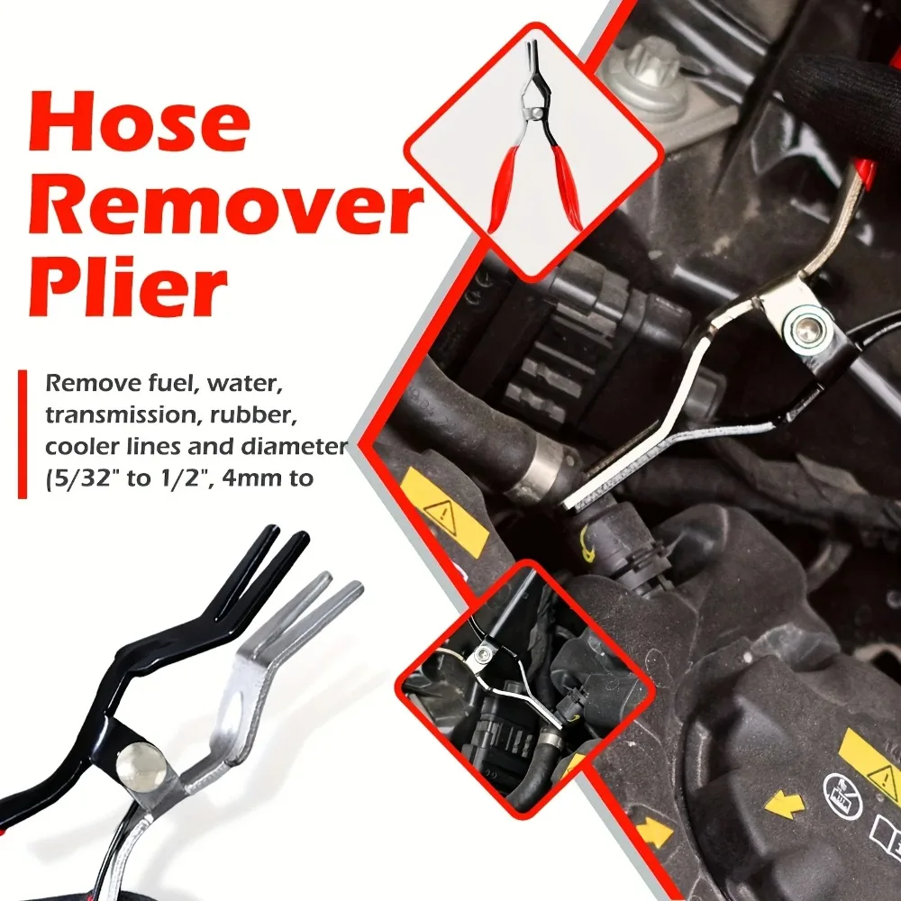 Professional Hose Clamp Pliers- Fuel Line Disconnection and Removal Tool Kit for Auto Repair Car Oil Pipe Separation Pliers image 5