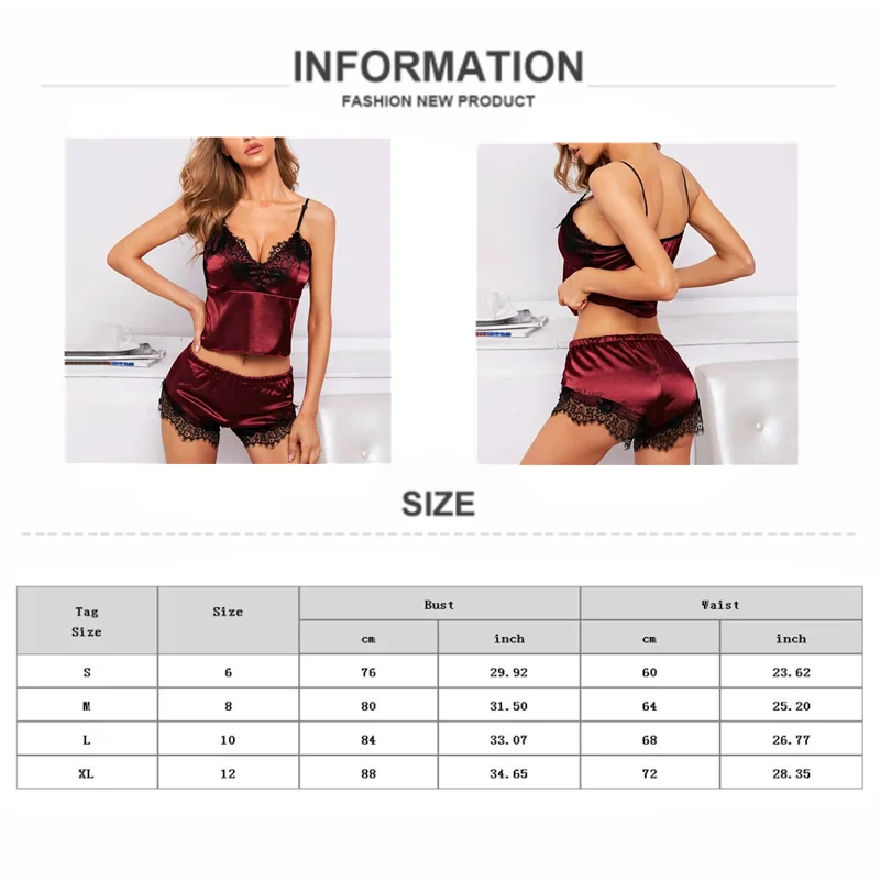 Sexy Dessous Porno Babydoll Erotische Nachtwäsche Mode Versuchung Satin Nachthemd Anzug Sexy Pyjama Hosen Set Seide Nachtwäsche Set