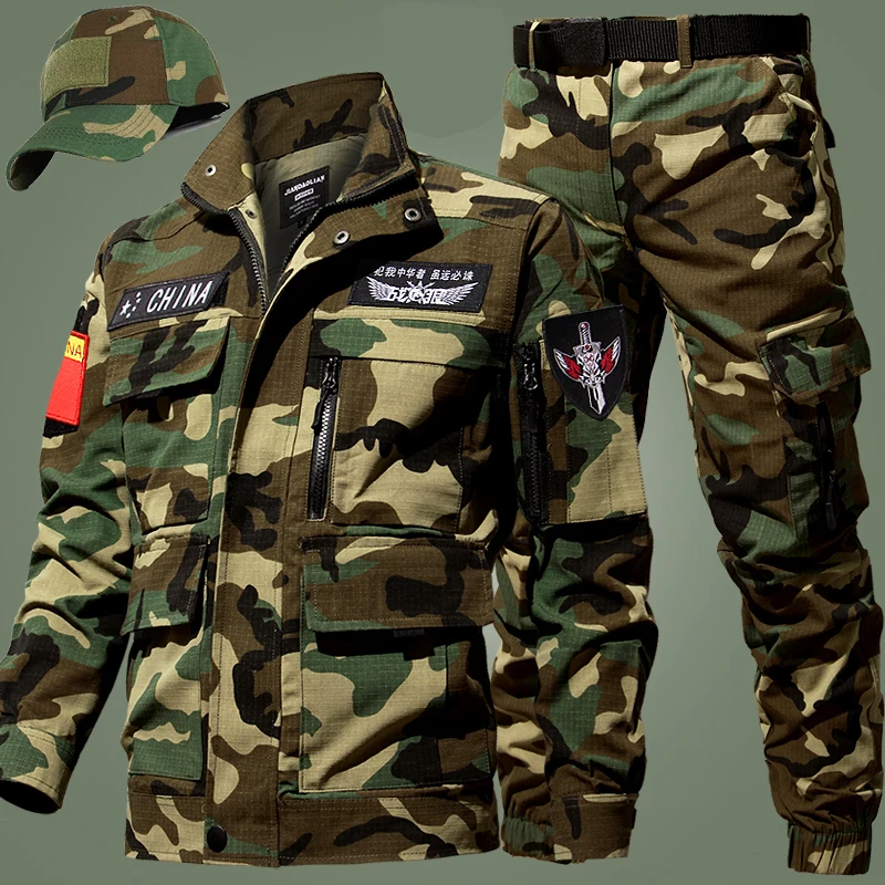 

Autumn Green Thin Tactical Workwear Camouflage Suit Men's Version Military Edition Breathable Cotton Blend Uniform