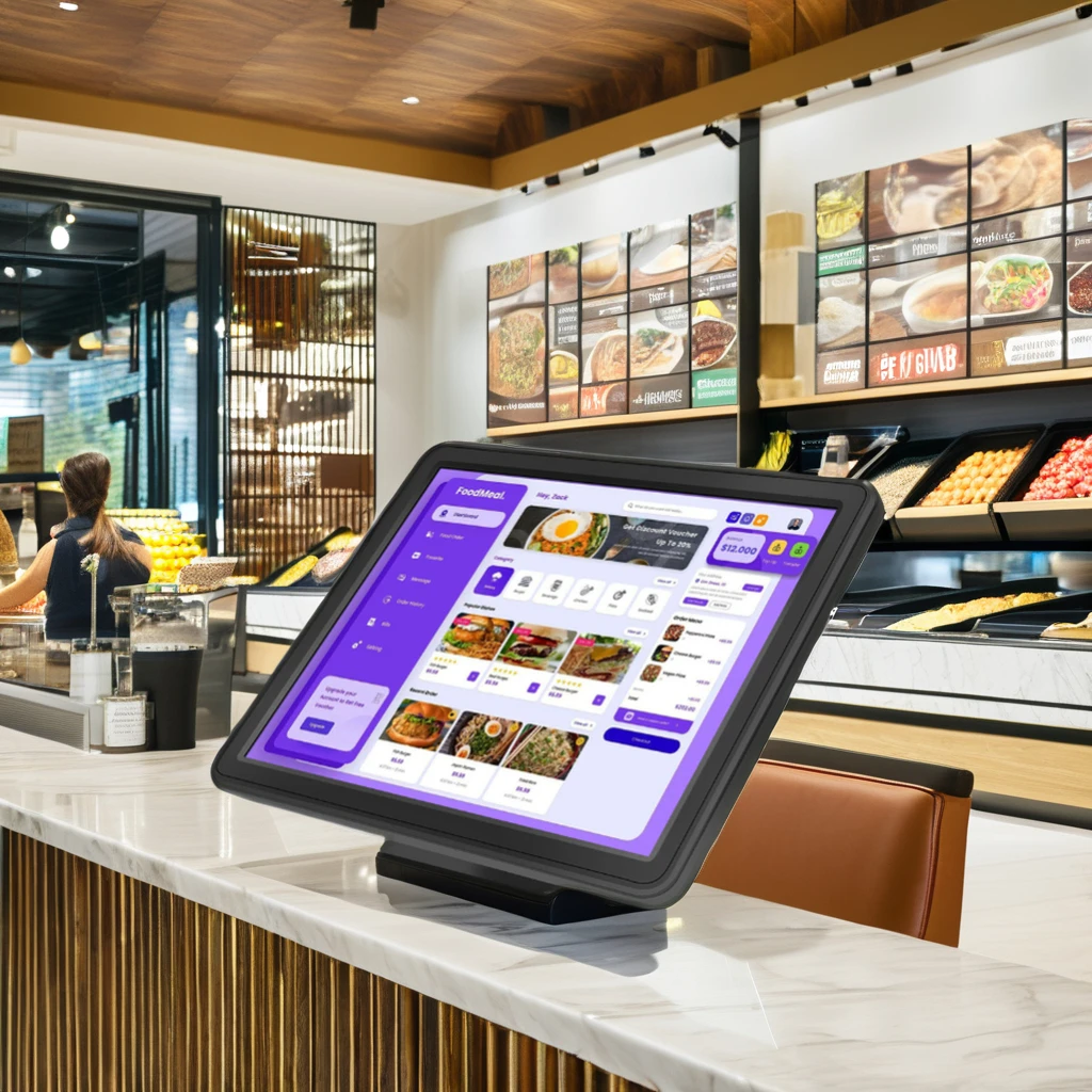 شاشة TFT LCD مقاس 19.5 بوصة تعمل باللمس لسطح المكتب 1024 * 768 تعمل باللمس بالسعة لنظام نقاط البيع في السوبر ماركت #2