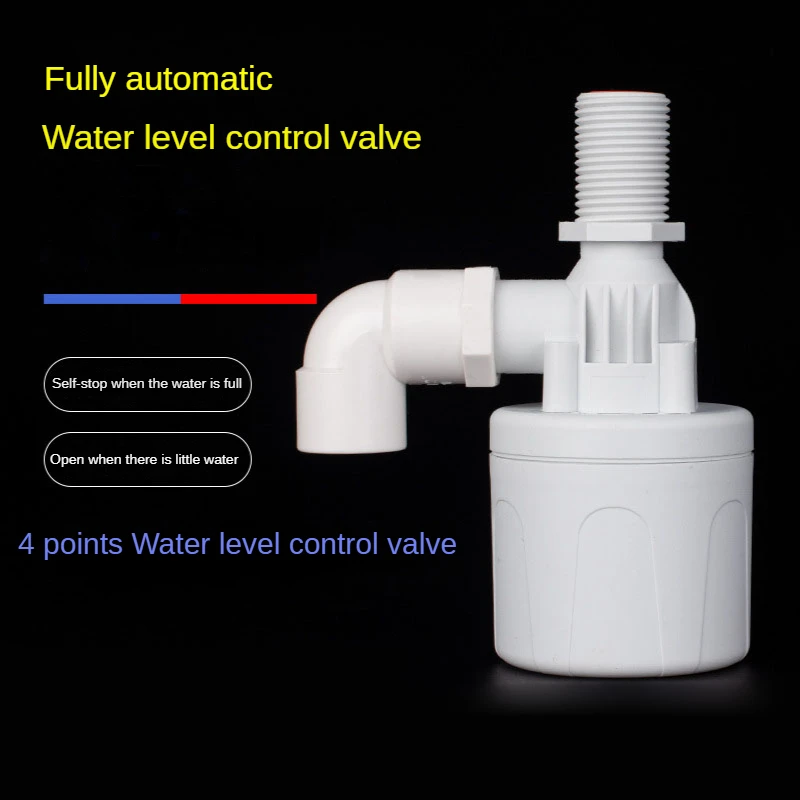 

4 Points Male Thread Straight Through Water Level Valve Tower Float Valve Internal Tank Valve Flush Toilet Accessories