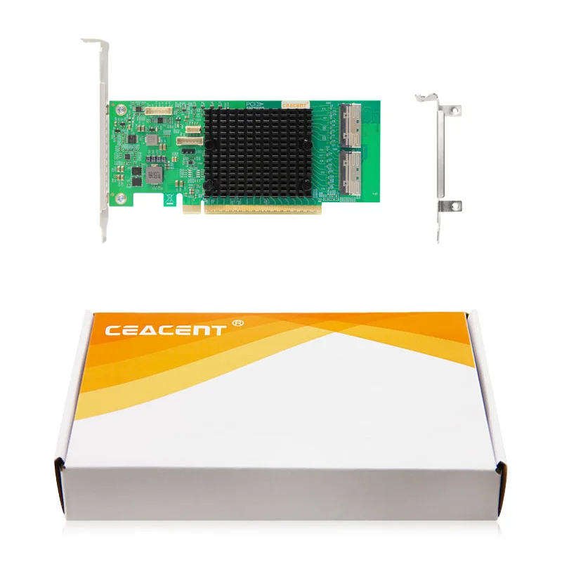 Imagem -04 - Ceacent-adaptador de Leitor Nvme Pcie 5.0 Largura de Banda Nvme Pcie 5.0x16 Mciox8 para Ssd Nvme Gen5.0 ou Cartão Pcie 5.0 Ativado Cnt52pe16