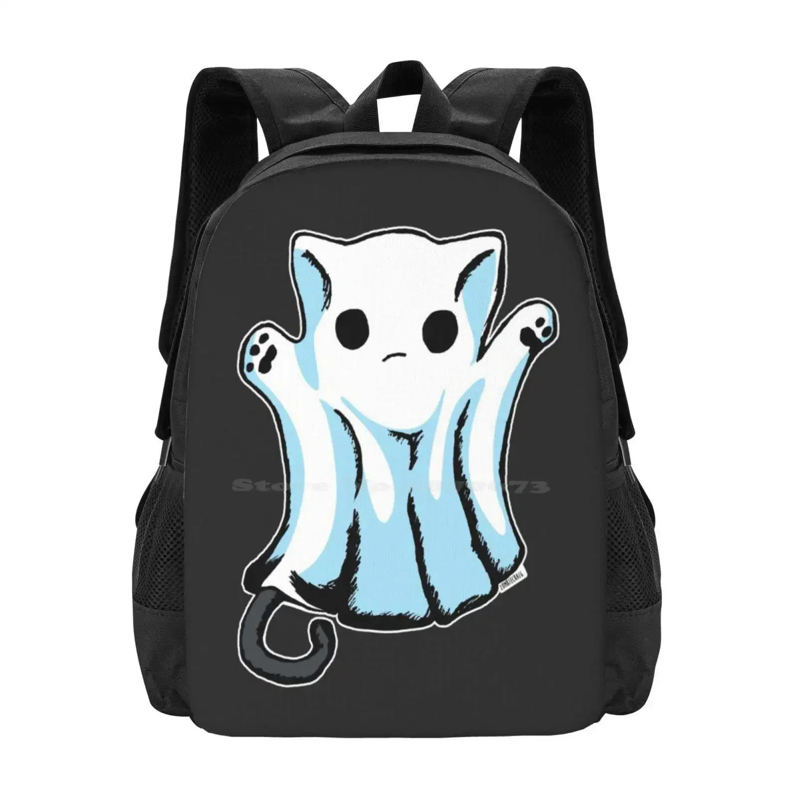 

Cute Boo Ghost Cat Halloween Hot Sale Schoolbag Backpack Fashion Bags Cute Sweet Adorable Holiday Halloween Cat Kitten Feline