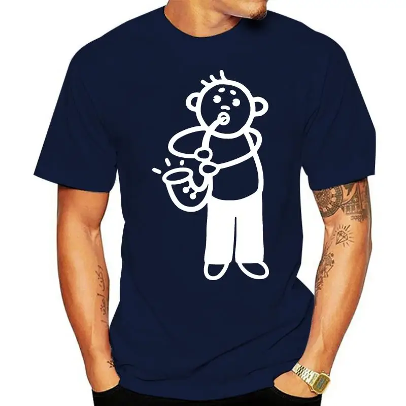 Camiseta de saxofón para hombre, diseño de camisa de manga corta, cuello redondo, letras, regalo, estilo básico de verano, Vintage