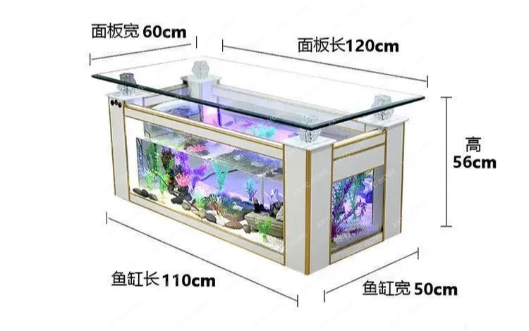 

Living room household medium-sized aquarium tea table water-free ecological goldfish tank