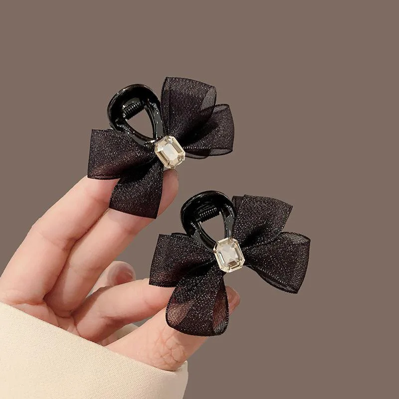 

Premium Mesh Side Hair Clip with Bow for Front Bangs and Baby Hair Non Slip Breathable Lightweight for Women Office