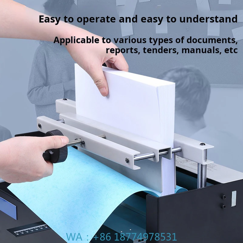 

Wireless Binding MachineAutomatic Heating Hot Melt Binding MachineGlue Binding Machine 400 Sheets Hot Melt Adhesive Desktop