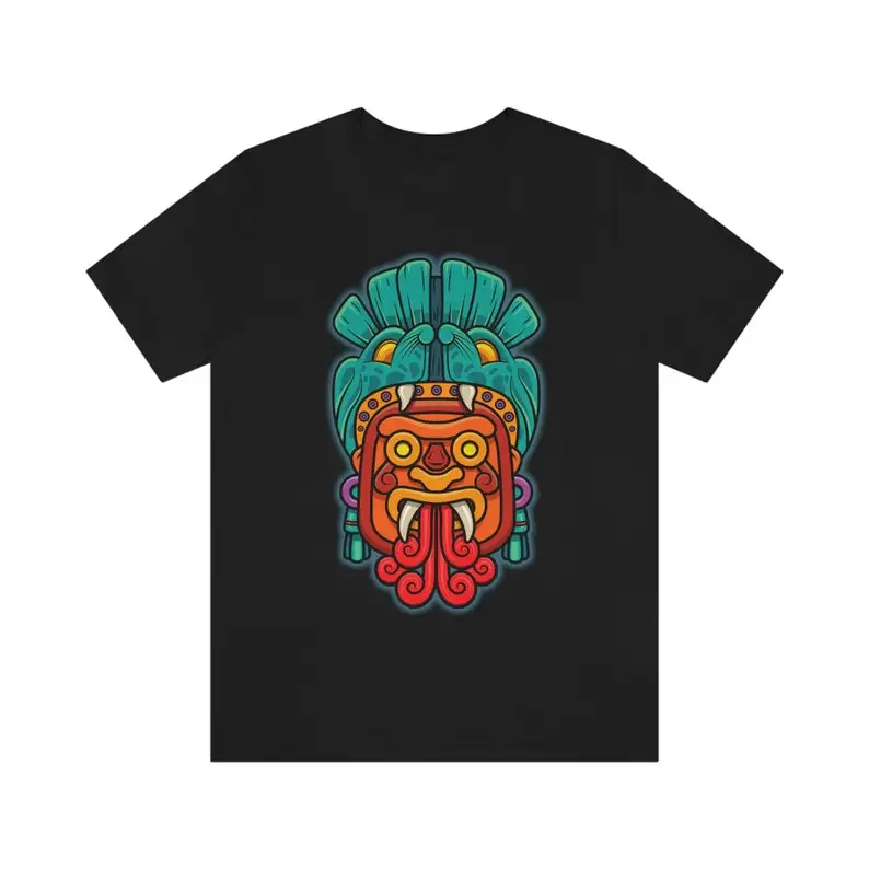 2025 الصيف المكسيك جديد مبيعا Tlaloc ازتيك الله الفن طباعة المكسيكي قميص للرجال هدية ثقافية تنفس تي شيرت