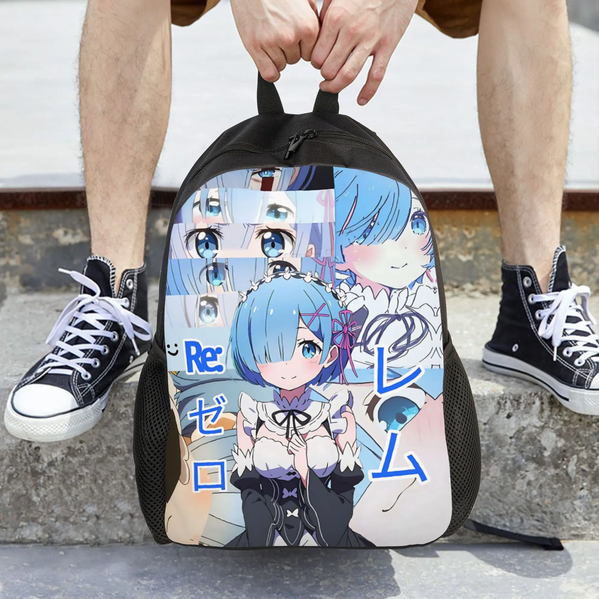 Fashion Re ZERO Anime Backpacks Its Bag  mochila Travel Zipper Closure Rucksack