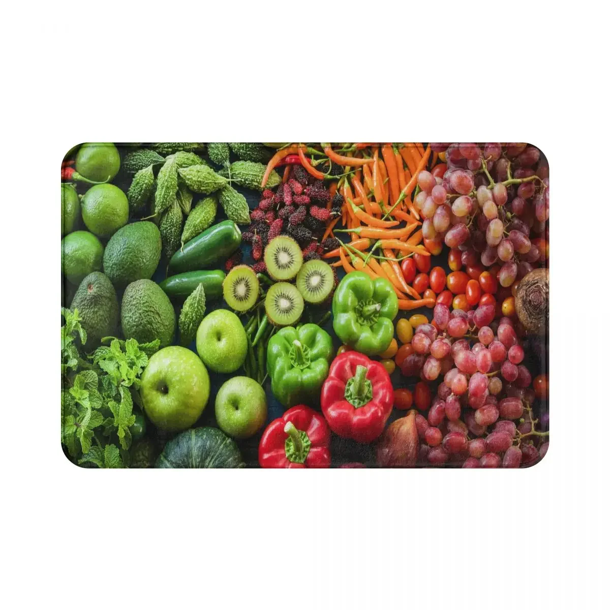 Fruits And Vegetables Healthy Food Doormat Bathroom Modern Soft Kitchen Hallway Carpet Decoration Floor Rug Door Mat Area Rugs