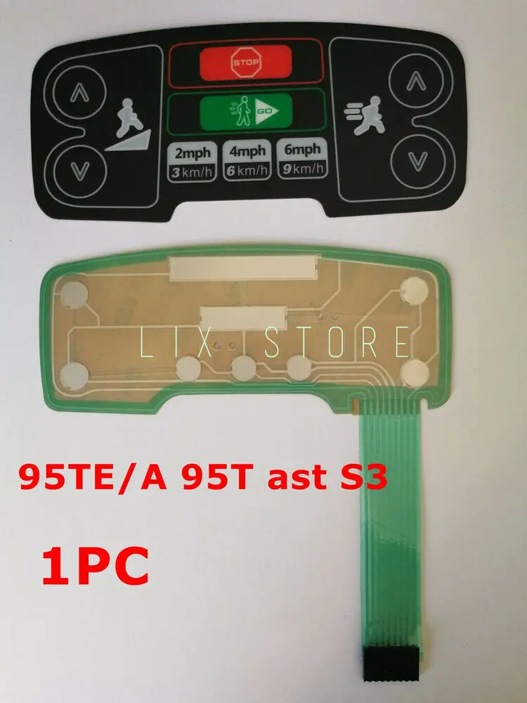 1ชิ้น95TE/A 95ตันสวิตช์เมมเบรนแผงปุ่มลู่วิ่งออกกำลังกาย S3สำหรับชีวิต