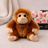 17cm Cute Soft Fluffy Monkey Plush Toy Stuffed Simulation Chimpanzees Doll Home Decoration Birthday Gift For Children