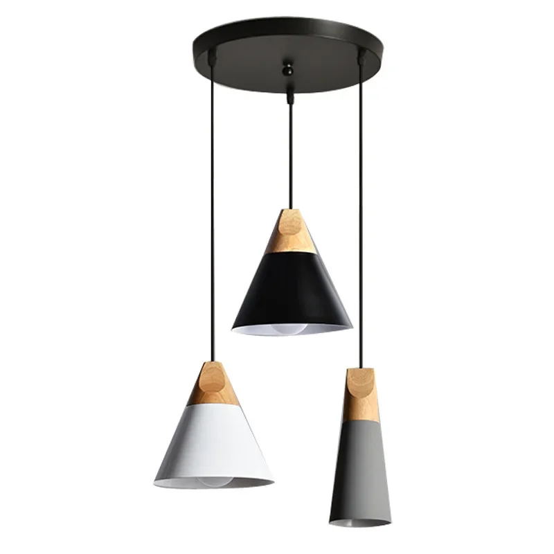 

Nordic restaurant chandelier creative dining table bar light modern simple macaron single head bedside small chandelier