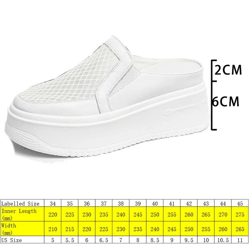 Fujin 8CM Air Mesh Synthetic Slippers Ladies Summer Round Toe High Brand Breathable Women Sandal Shoes Platform Wedge Fashion