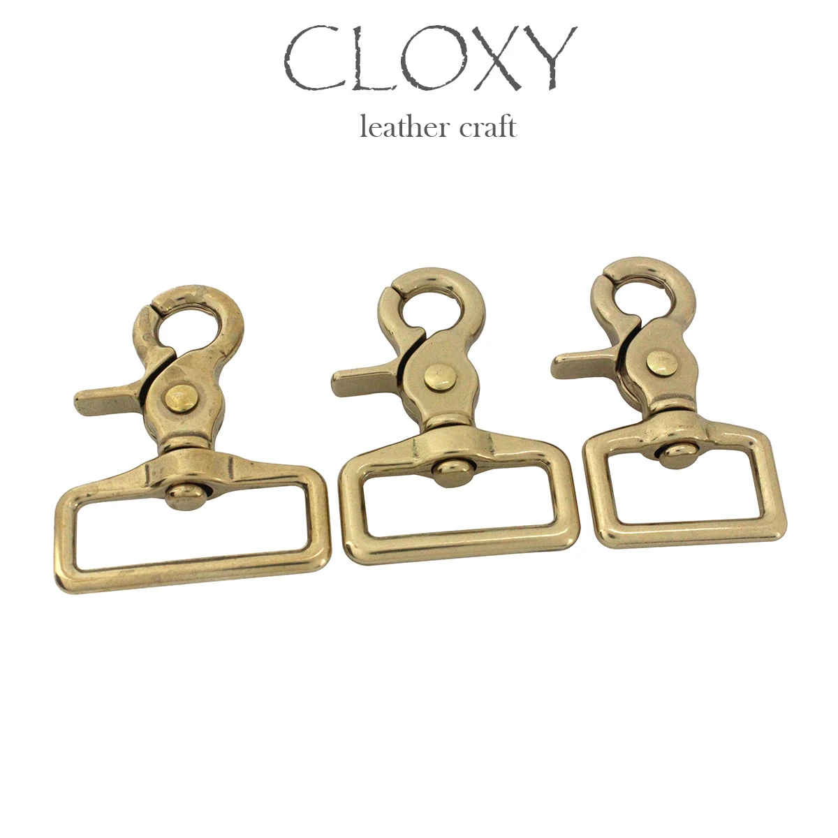 4 Pcs Brass Snap Hook Swivel Eye Lobster Claw Clasps Trigger Clip for Leather Craft Bag Purse Strap Belt Webbing Pet Leash Rope