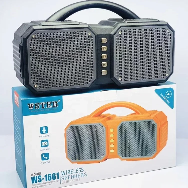 Original WSTER WS1661 Support USB TF CARD FM RADIO Music Sound System Multimedia Bass Speaker