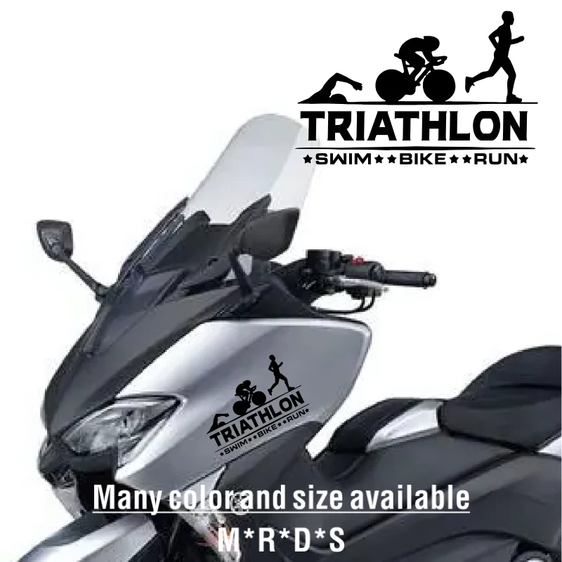 Car Stickers Triathlon Swim Bike Run Athlete Sport Carbon Fiber Vinyl Motorcycles Decoration Stickers and Decals 17.5CM*11CM #64