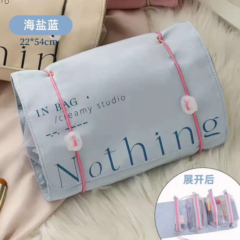 

Women's foldable travel makeup organizer storage bag handbag washing bag high value large capacity portable ins trendy makeup ba