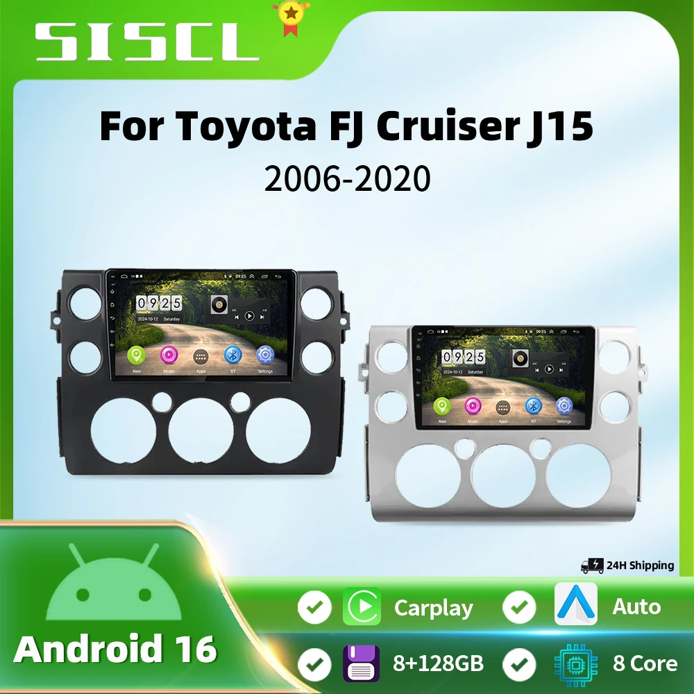 

Android 16 For Toyota FJ Cruiser J15 2006-2020 5G wifi BT GPS Navigation Auto Wireless Carplay Multimedia Player HDR QLED Screen