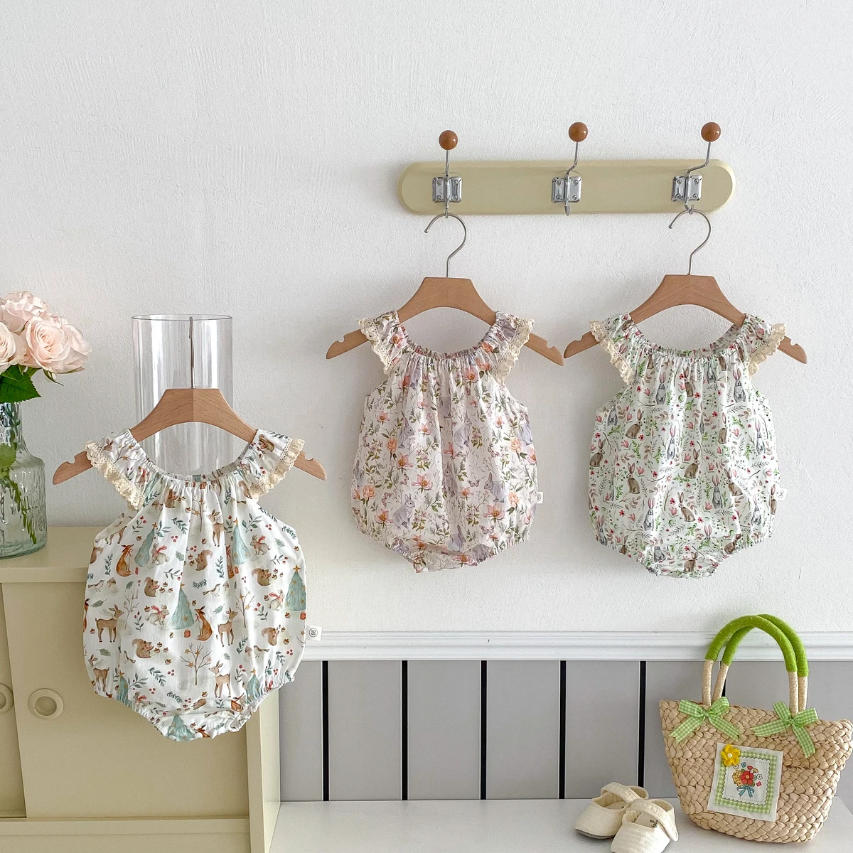رومبير بلا أكمام للفتيات الصغي - مراجعة Newborn Baby Girl Romper Floral وسعره