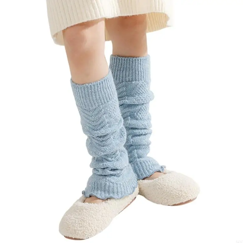 Immagine 4: A5YC Glitter Brilliant scaldamuscoli per ragazze elastico stile impilato calzino morbido sulla pelle