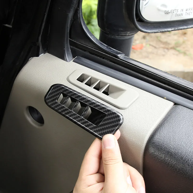 For Hummer H2 2003-2007 ABS Carbon Fiber Car Door Air Outlet Frame Decorative Sticker Car Interior Accessories