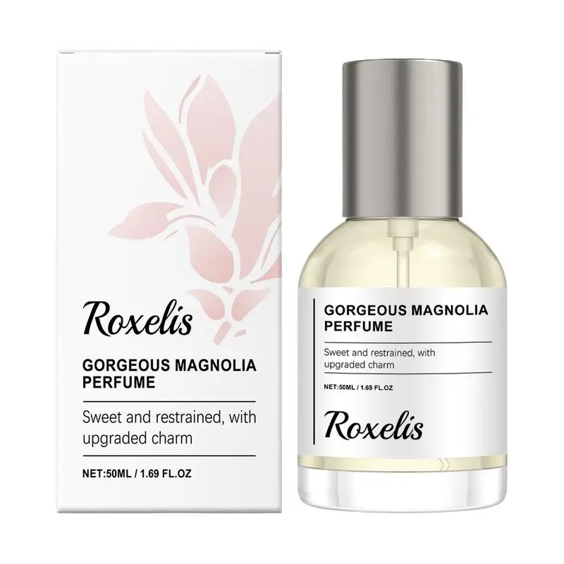 Perfume floral magnólia 50ml para mulheres, atmosfera de namoro, perfume elegante de longa duração para festas diárias e viagens