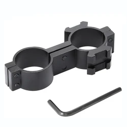 25.4mm Dual Rings Mount Universal 1'' 8 Shape Dual Ring Scope Flashlight Barrel Mount with Picatinny Rail