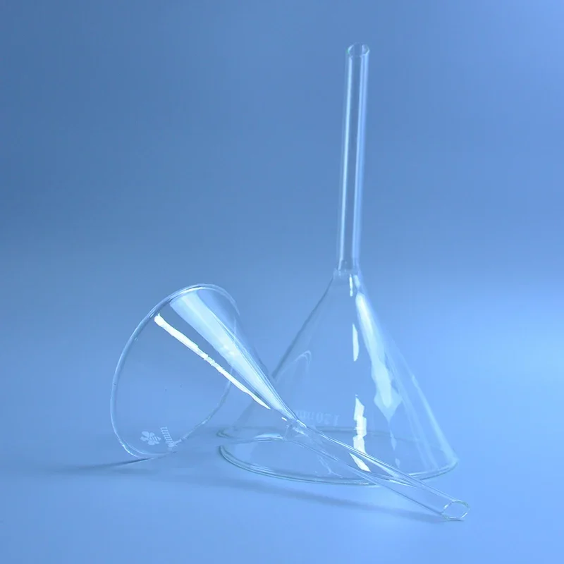 Hoogwaardige 30mm/40mm/50mm/60mm/75mm/90mm/120mm Miniatuur Lab Glazen Trechter Borosilicaatglaswerk Driehoek Trechter