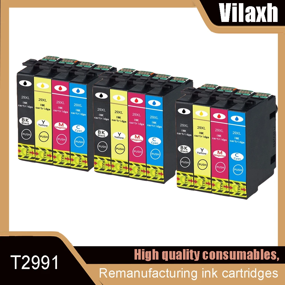 

Vilaxh Compatible 29 29XL T2991XL T2991 For Epson ink Cartridges XP235 XP247 XP245 XP332 XP335 XP342 XP345 XP435 XP432 XP442