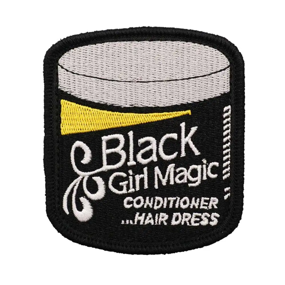 BLACK GIRL MAGIC patch Embroidered Patch Hook & Loop Sew on Embroidery Military Badge