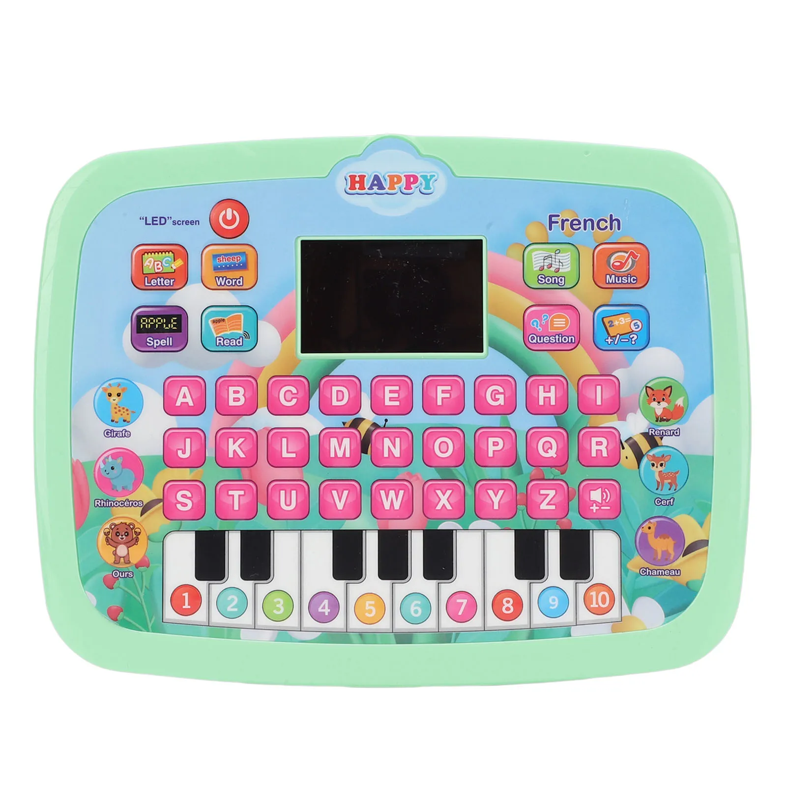 

Детский обучающий планшет с LED-экраном для изучения алфавита, цифр, чтения и рассказывания историй, планшет для малышей