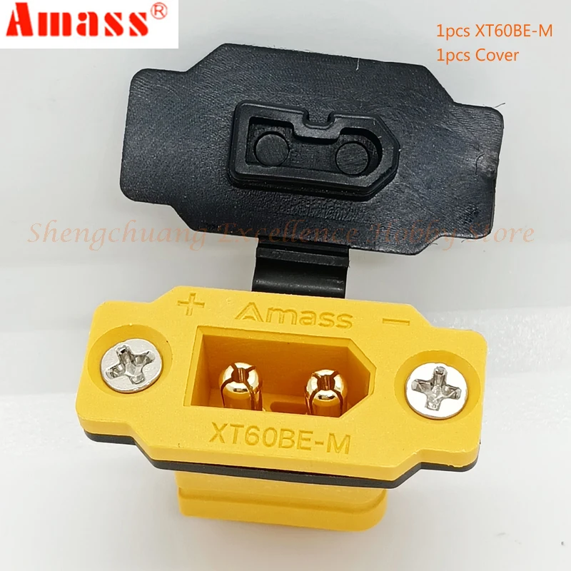 الأصلي Amass أصفر/أسود XT60BE-M ذكر XT60H أنثى رصاصة موصل سلك كابل التوصيل ل RC FPV شاحن محرك البطارية ESC