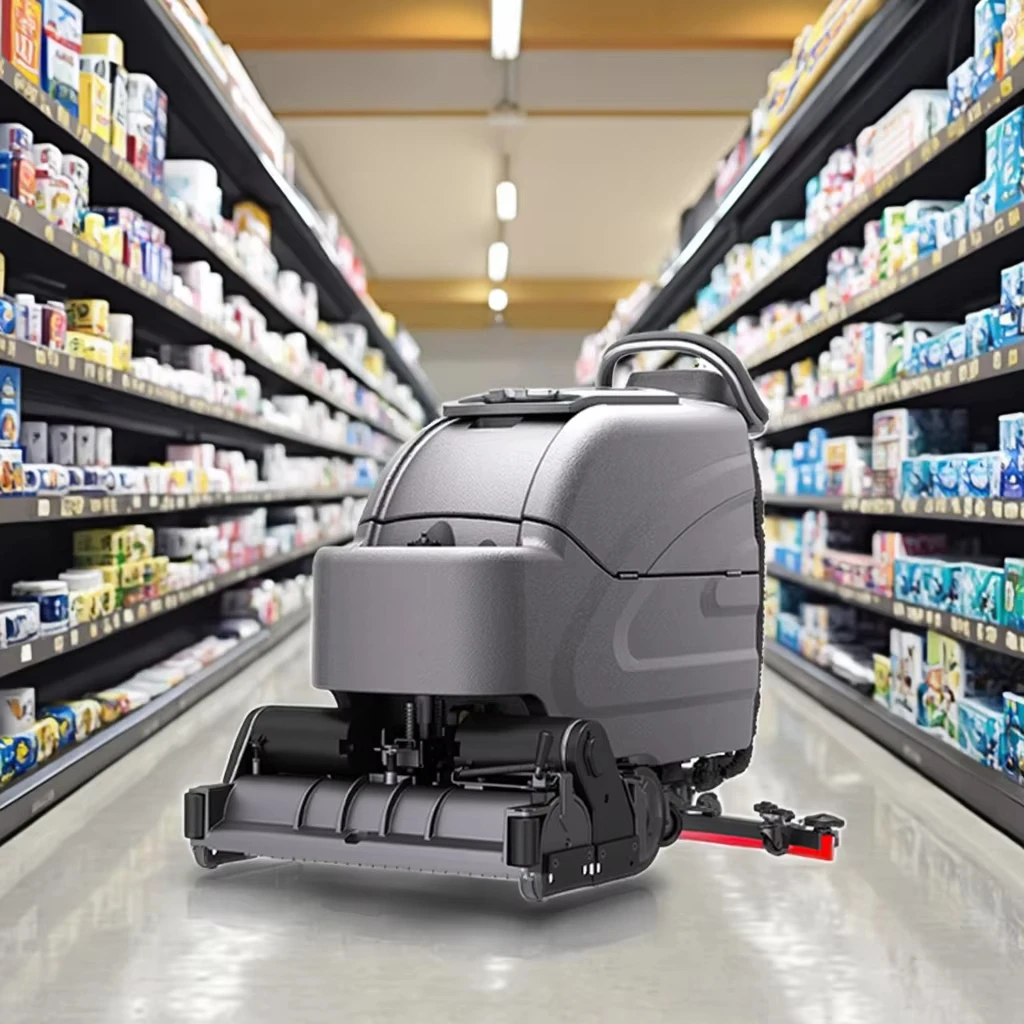 

CleanHorse ARES910 New Walk-Behind Self-Propelled Dual Brushes Electric Cleaning Brush Flooring Scrubber Sweeper 24V100Ah