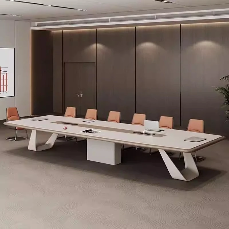 

Simple modern large and medium-sized conference room long table negotiation training table and chair combination