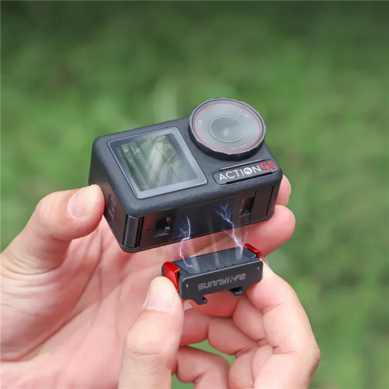 DJI 오즈모 액션 5 Pro 4 3용 마그네틱 어댑터 마운트 퀵 릴리즈 마운트 베이스 (콜드슈 카메라 삼각대 어댑터 마운트 포함)